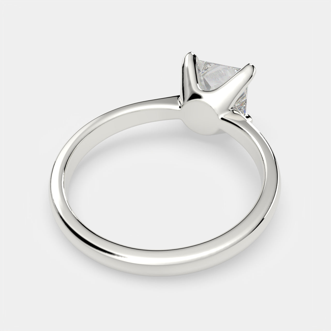 1 Carat VS1 D Lab Grown Diamond Solitaire Princess Ring