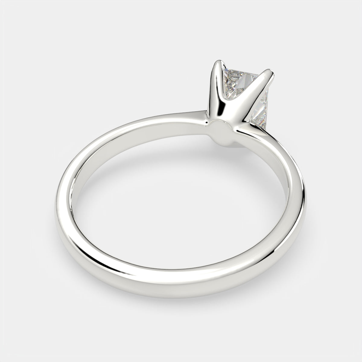 3 Carat VS1 D Lab Grown Diamond Solitaire Radiant Ring