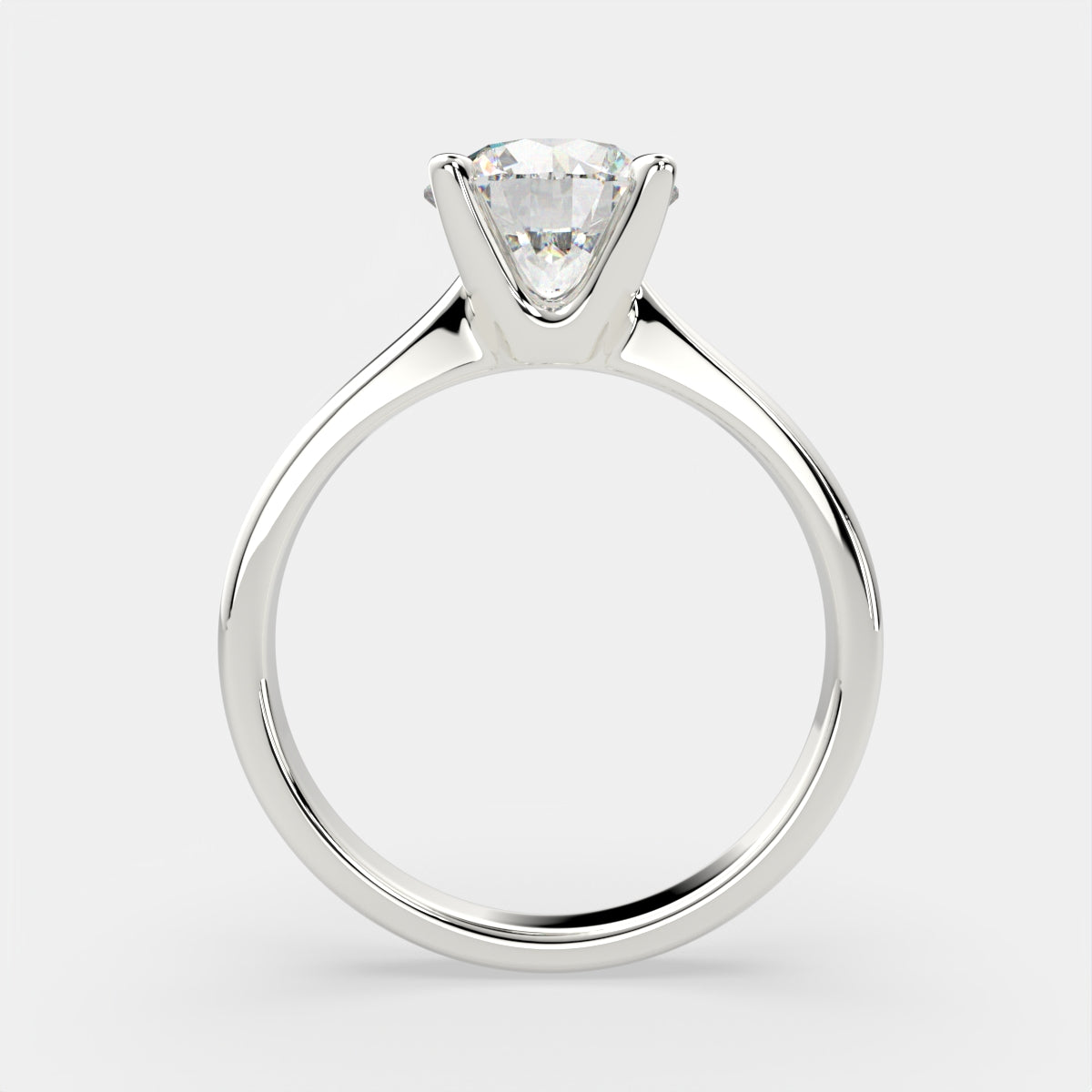 2 Carat VS1 D Lab Grown Diamond Solitaire Round Ring
