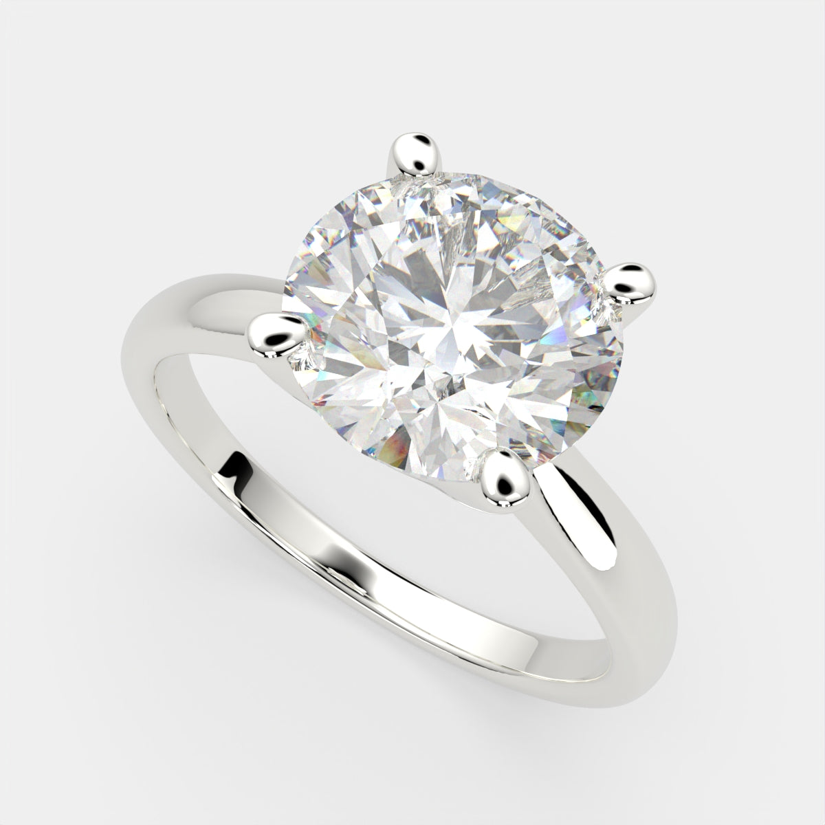 1 Carat VS1 D Lab Grown Diamond Solitaire Round Ring