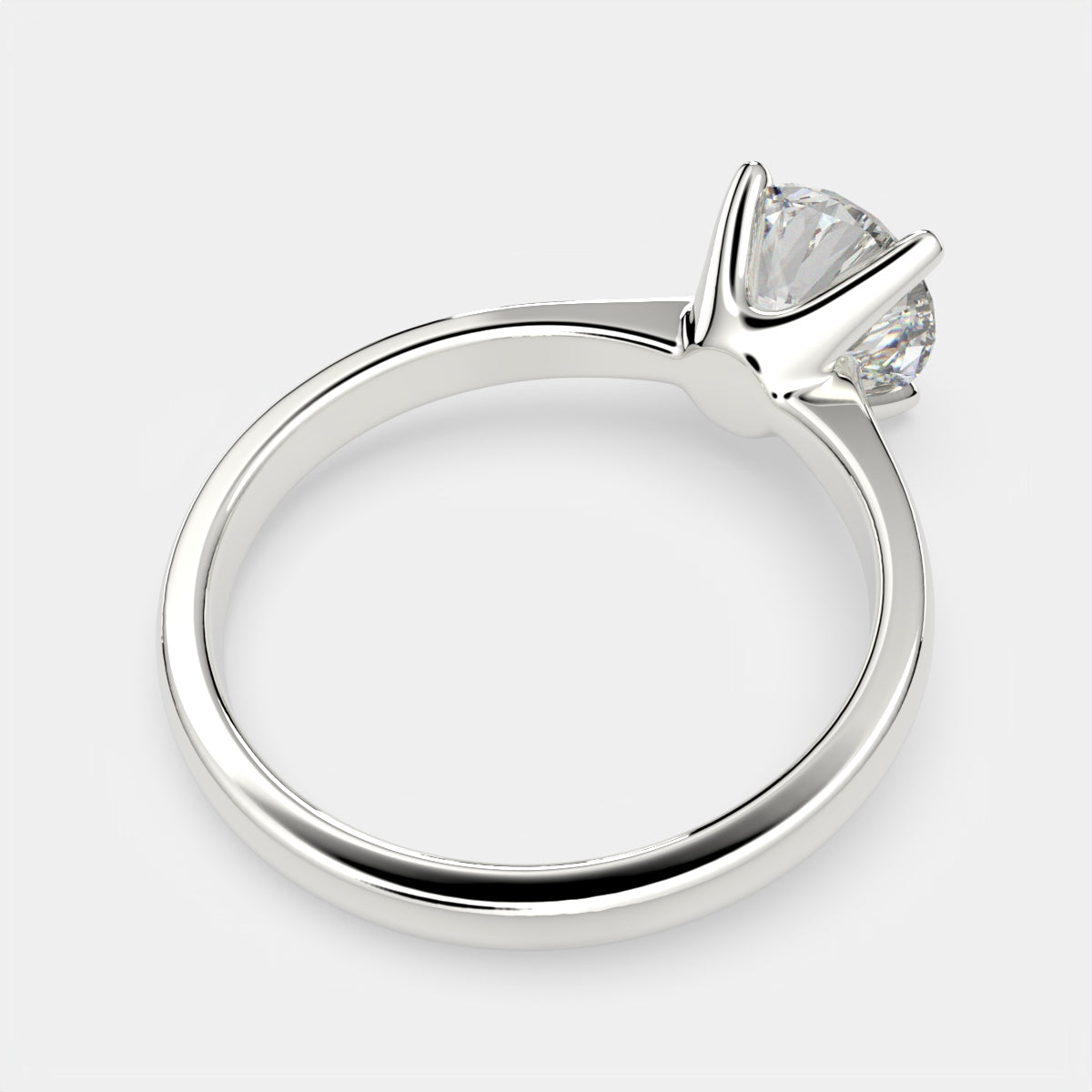 3 Carat VS1 D Lab Grown Diamond Solitaire Round Ring
