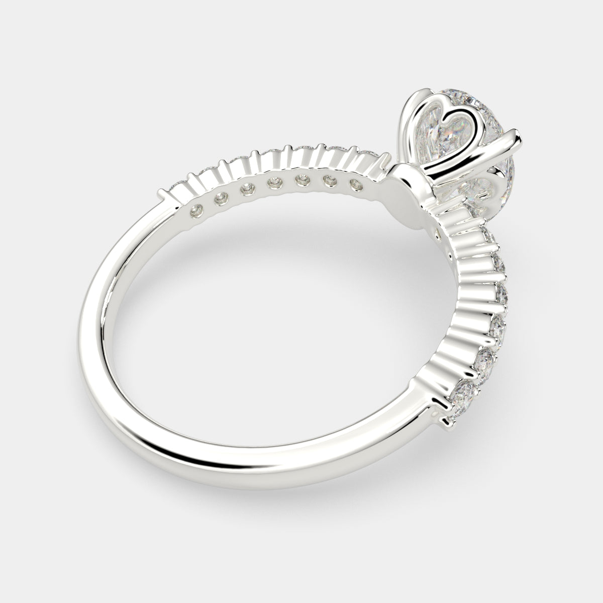 3.35 Carat VS1 D Lab Grown Diamond Side Stone Pear Ring