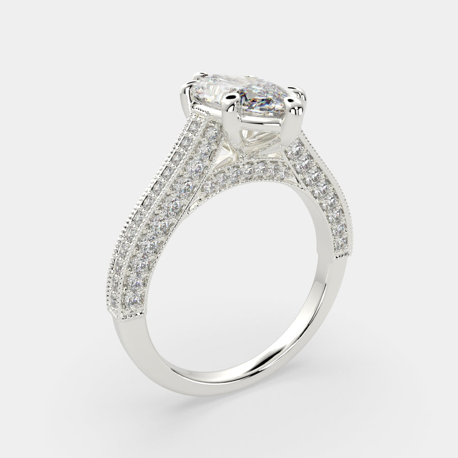 Martina 2.75 Carat Marquise Cut Pave Engagement Ring