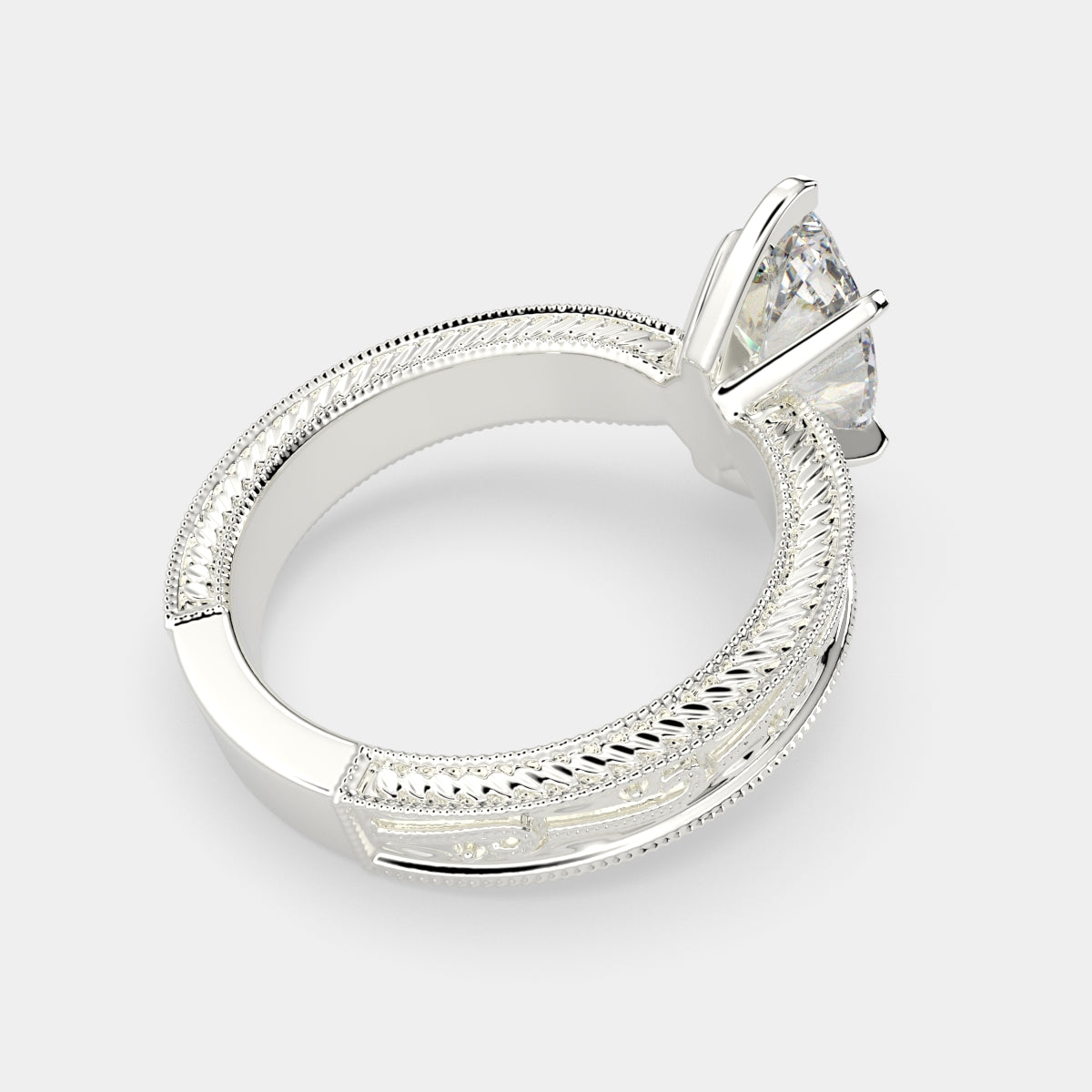 4.15 Carat VS1 D Lab Grown Diamond Pave Marquise Ring