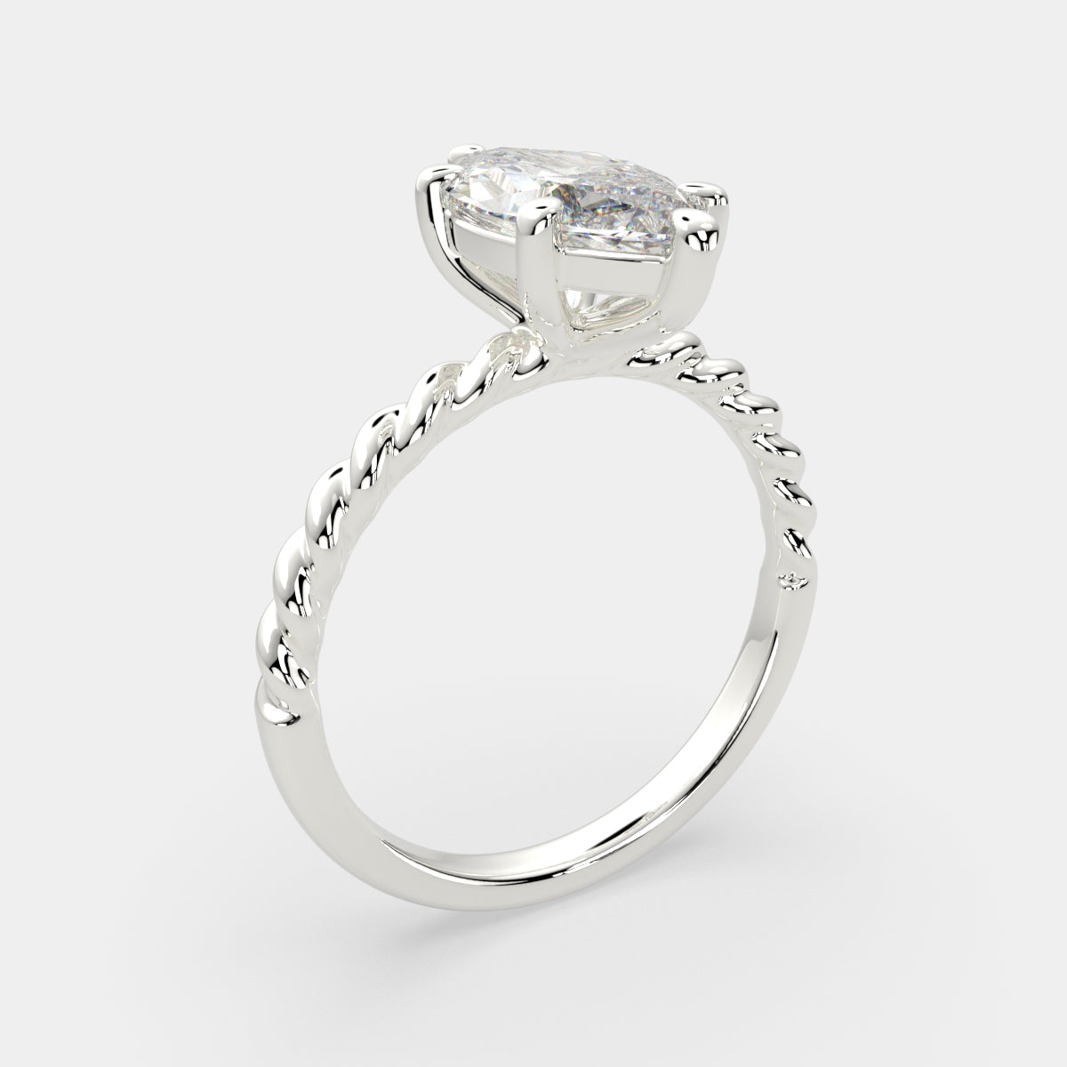 3 Carat VS1 D Lab Grown Diamond Solitaire Marquise Ring