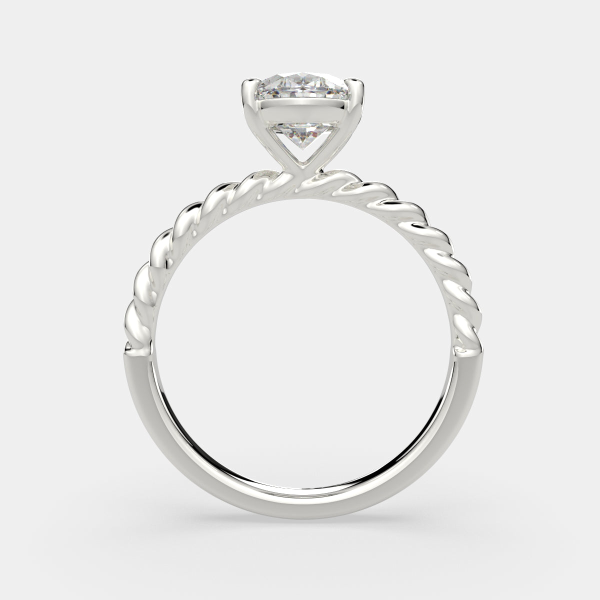 3 Carat VS1 D Lab Grown Diamond Solitaire Oval Ring