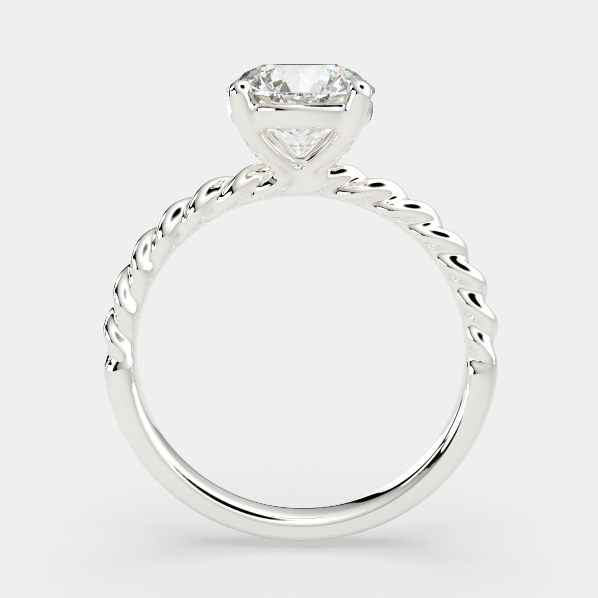 1 Carat VS1 D Lab Grown Diamond Solitaire Round Ring