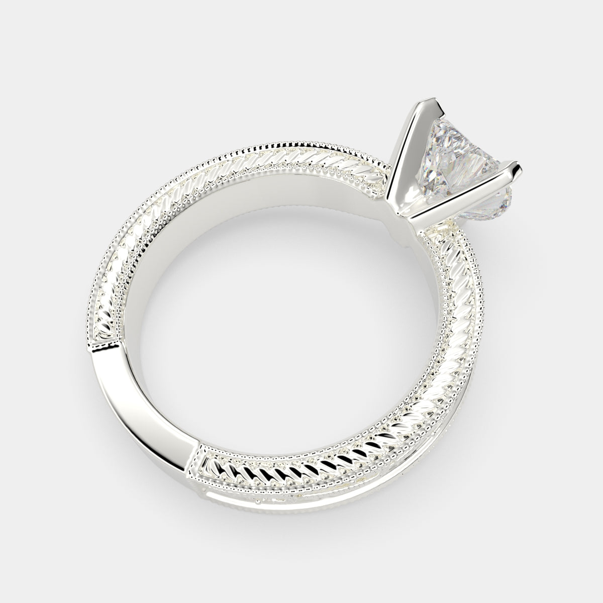 3 Carat VS1 D Lab Grown Diamond Solitaire Heart Ring