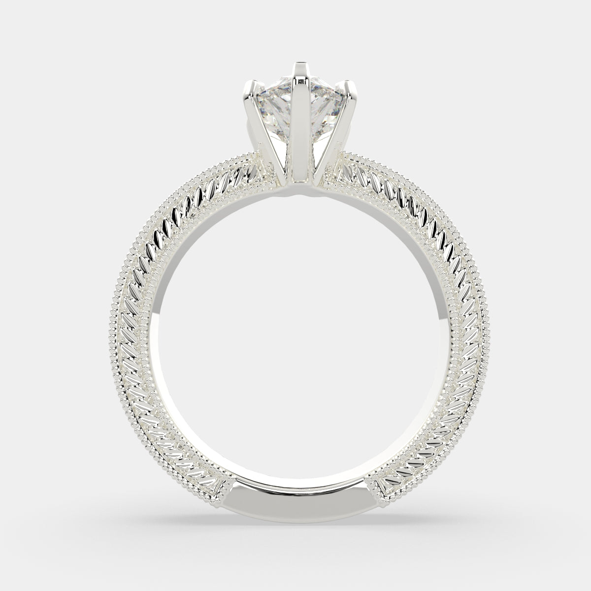 1 Carat VS1 D Lab Grown Diamond Solitaire Pear Ring