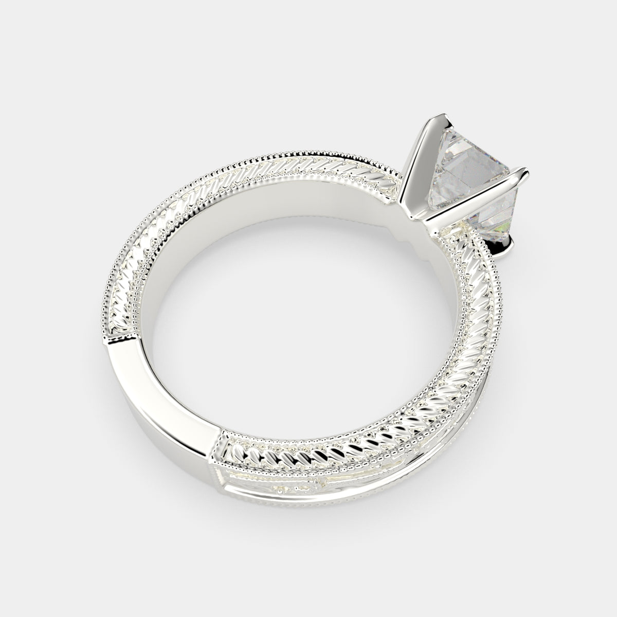 1 Carat VS1 D Lab Grown Diamond Solitaire Pear Ring