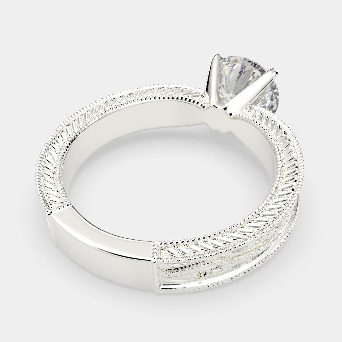 2 Carat VS1 D Lab Grown Diamond Solitaire Round Ring