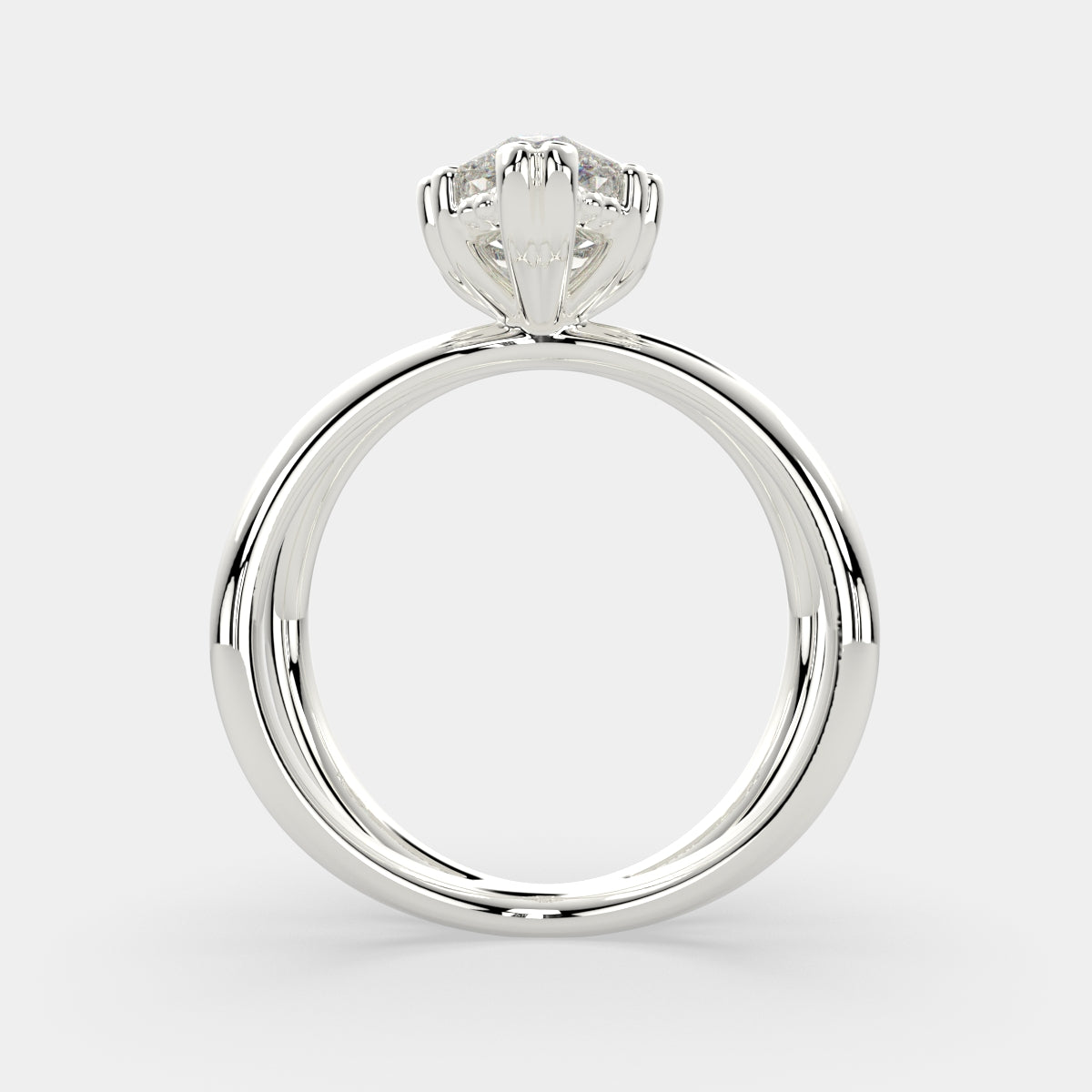 3 Carat VS1 D Lab Grown Diamond Solitaire Split Shank Marquise Ring