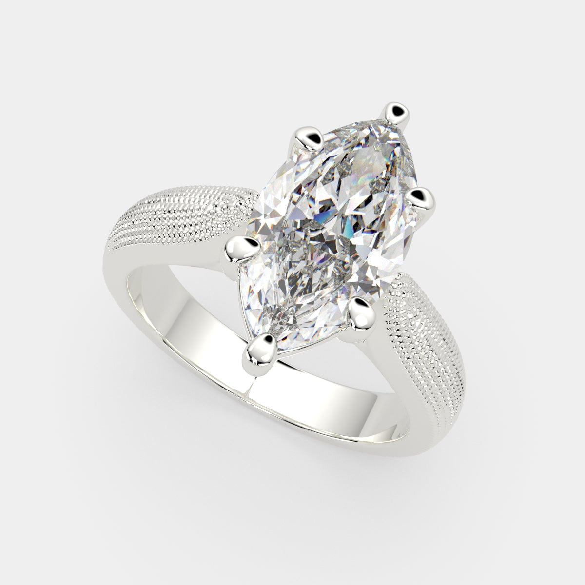 1 Carat VS1 D Lab Grown Diamond Solitaire Marquise Ring