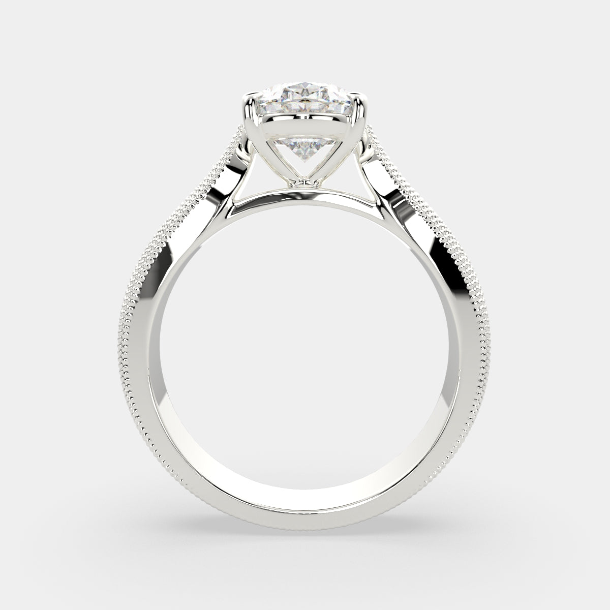1 Carat VS1 D Lab Grown Diamond Solitaire Oval Ring