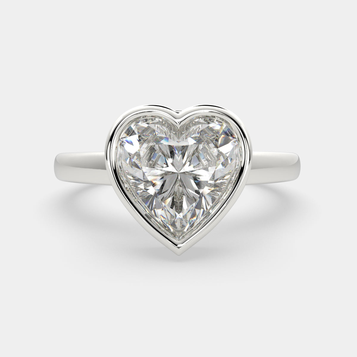 4.15 Carat VS1 D Lab Grown Diamond Halo Pave Heart Ring