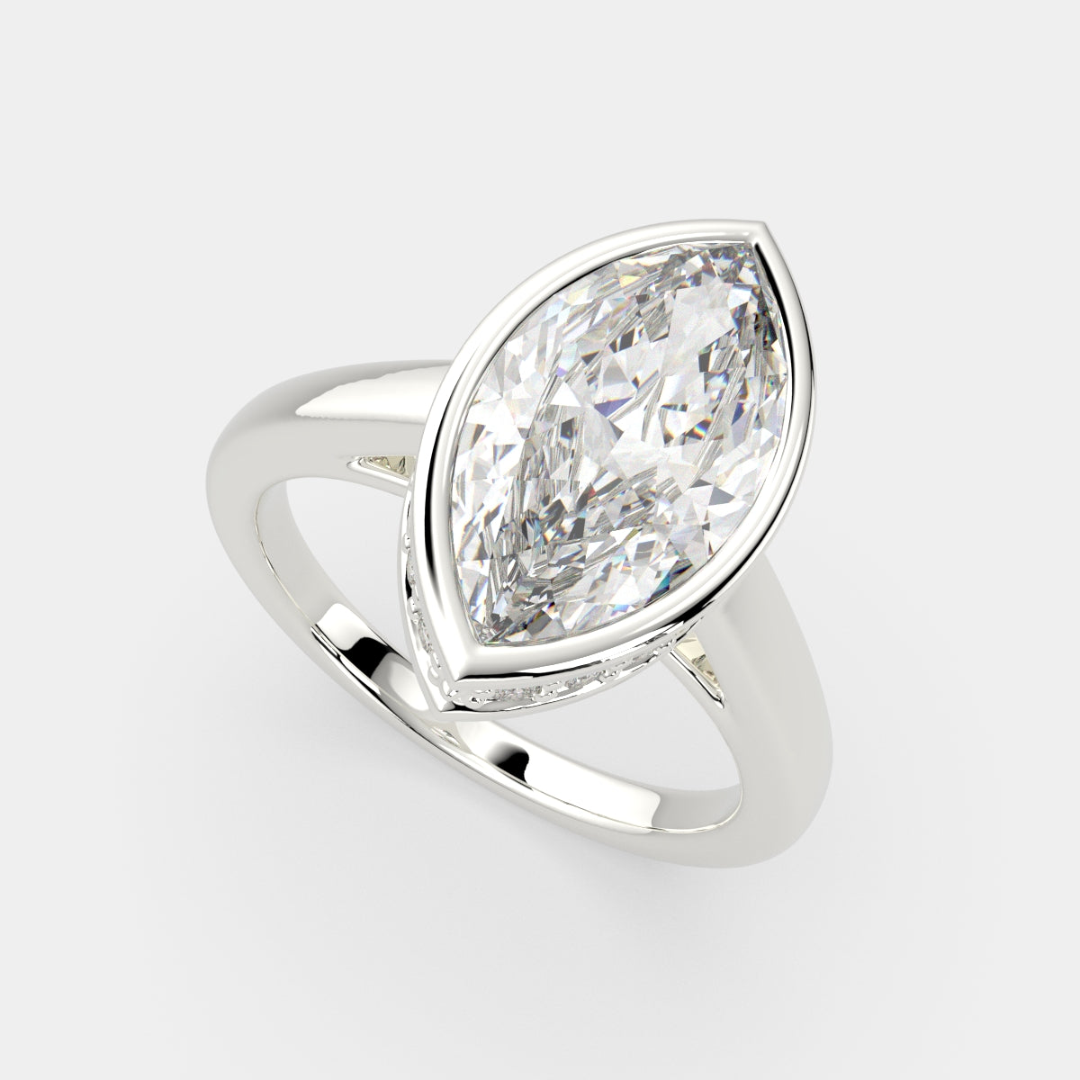 2.15 Carat VS1 D Lab Grown Diamond Halo Pave Marquise Ring
