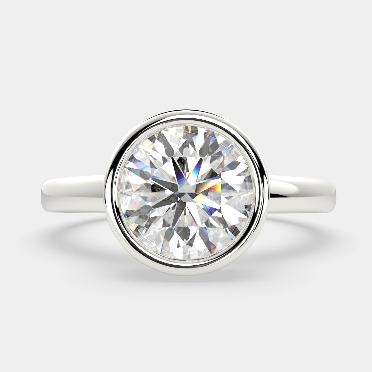 1.15 Carat VS1 D Lab Grown Diamond Halo Pave Round Ring