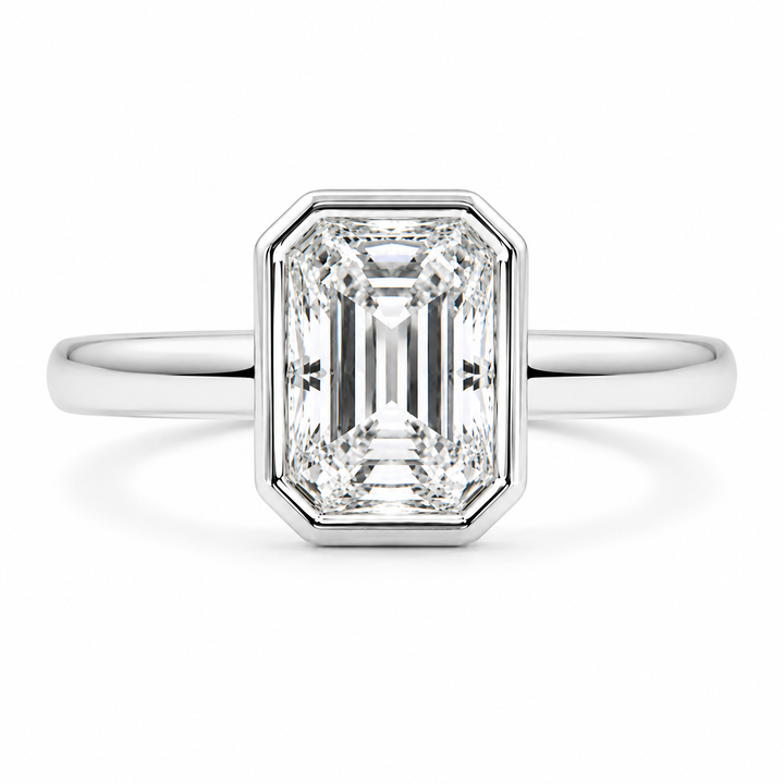 Xenia 3.15 Carat Radiant Cut Halo Pave Solitaire Engagement Ring
