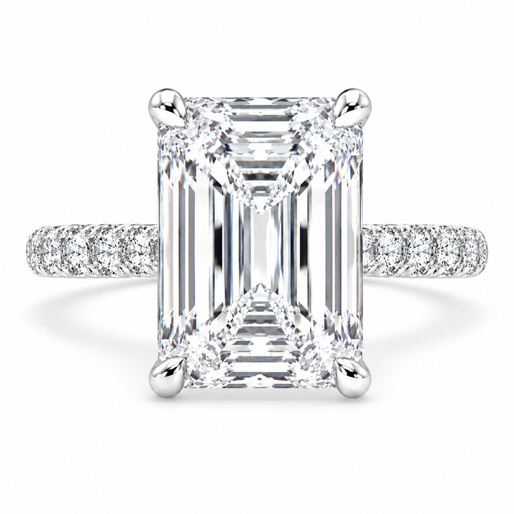 Ginevra 5.2 Carat Radiant Cut Tapered Engagement Ring