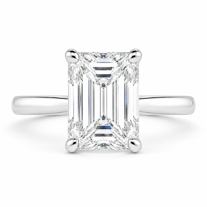 Juliana 4 Carat Emerald Cut Classic Solitaire Engagement Ring