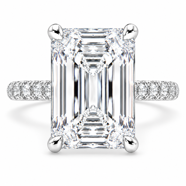 Ginevra 6.2 Carat Radiant Cut Tapered Engagement Ring