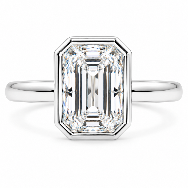 Xenia 5.15 Carat Radiant Cut Halo Pave Solitaire Engagement Ring