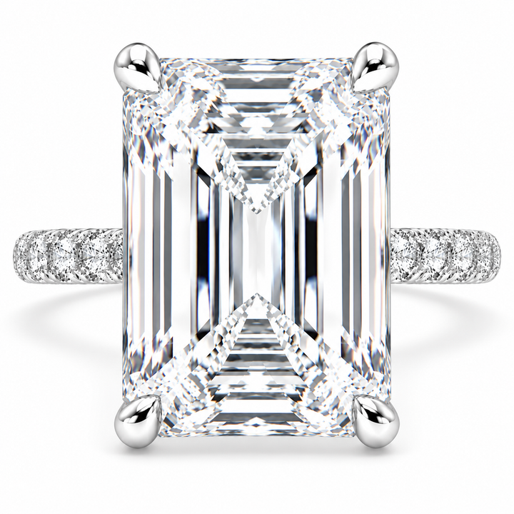 Ginevra 7.2 Carat Radiant Cut Tapered Engagement Ring