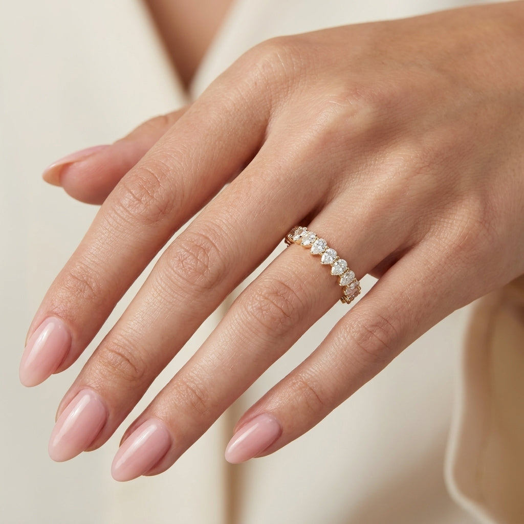 1.20 CT Lab-Grown Diamond Stackable Fashion Ring in 14K White Gold (D–F / VS1–VS2)