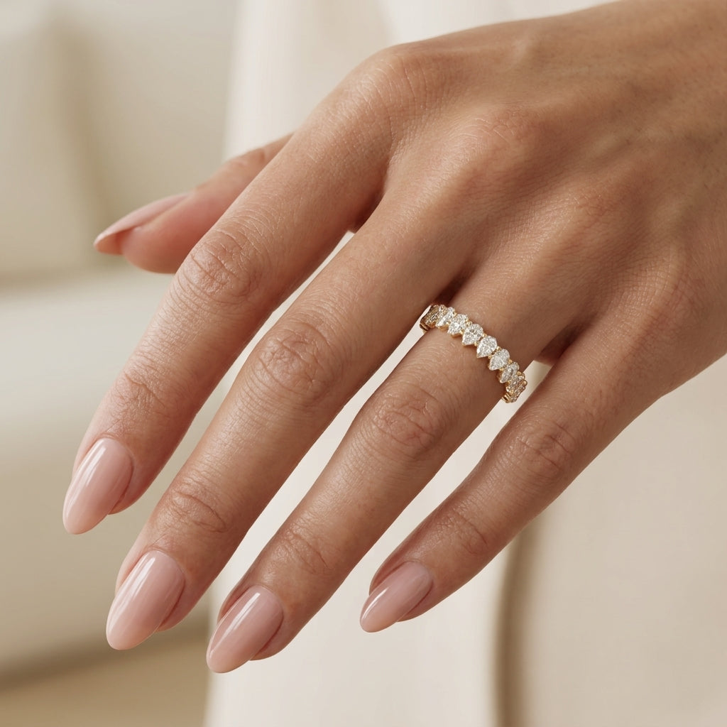 1.20 CT Lab-Grown Diamond Stackable Fashion Ring in 14K White Gold (D–F / VS1–VS2)