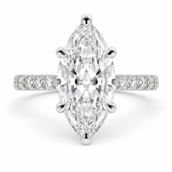 Ginevra 5.2 Carat Marquise Cut Tapered Engagement Ring