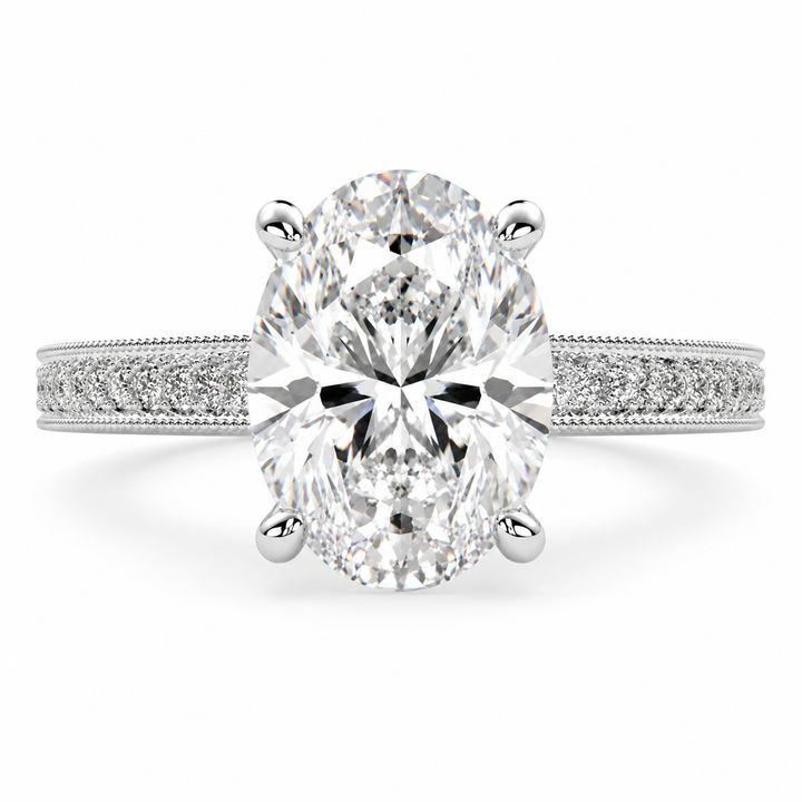 Martina 5.75 Carat Oval Cut Pave Engagement Ring