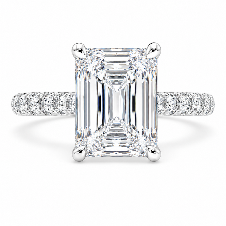 Ginevra 4.2 Carat Radiant Cut Tapered Engagement Ring
