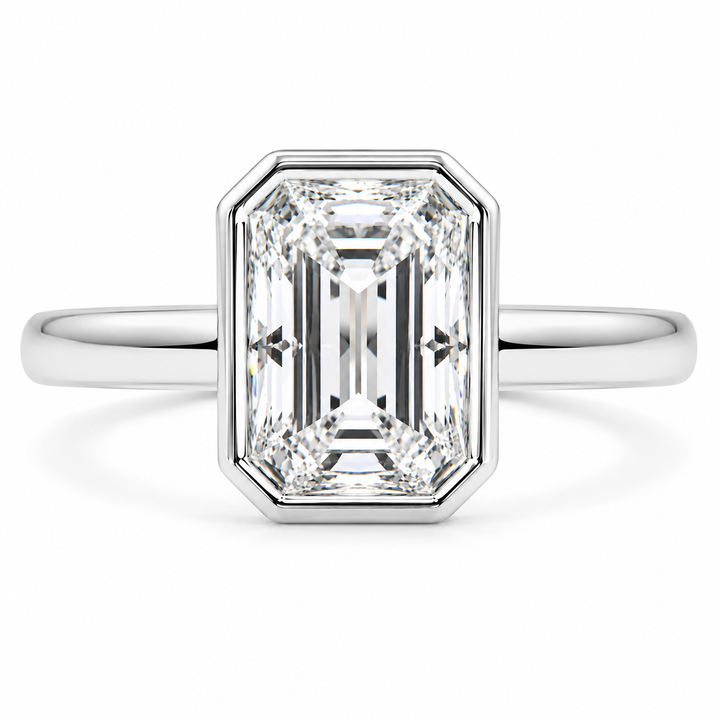 Xenia 4.15 Carat Radiant Cut Halo Pave Solitaire Engagement Ring