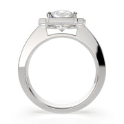 1.5 Carat VS1 D Lab Grown Diamond Halo Pave Cushion Ring