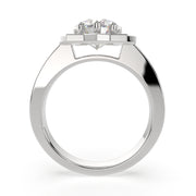 2.5 Carat VS1 D Lab Grown Diamond Halo Pave Heart Ring