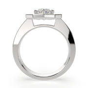 3.5 Carat VS1 D Lab Grown Diamond Halo Pave Marquise Ring