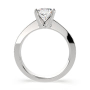 1 Carat VS1 D Lab Grown Diamond Solitaire Cushion Ring