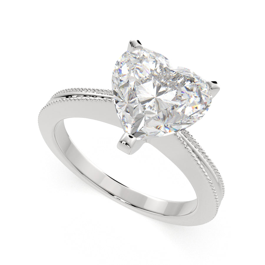Camilla 2 Carat Heart Cut Solitaire Engagement Ring