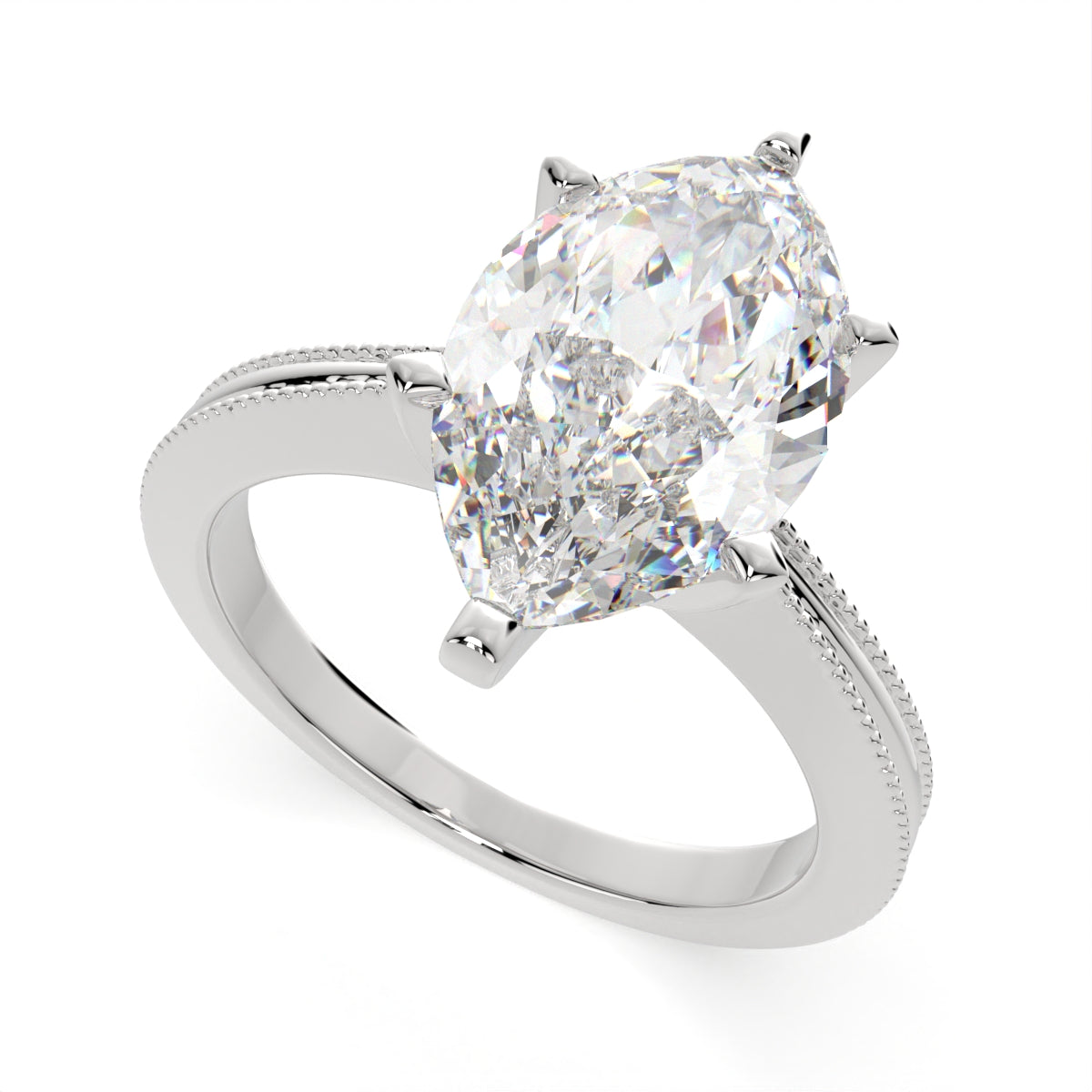 1 Carat VS1 D Lab Grown Diamond Solitaire Marquise Ring