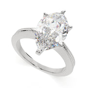 4 Carat VS1 D Lab Grown Diamond Solitaire Marquise Ring