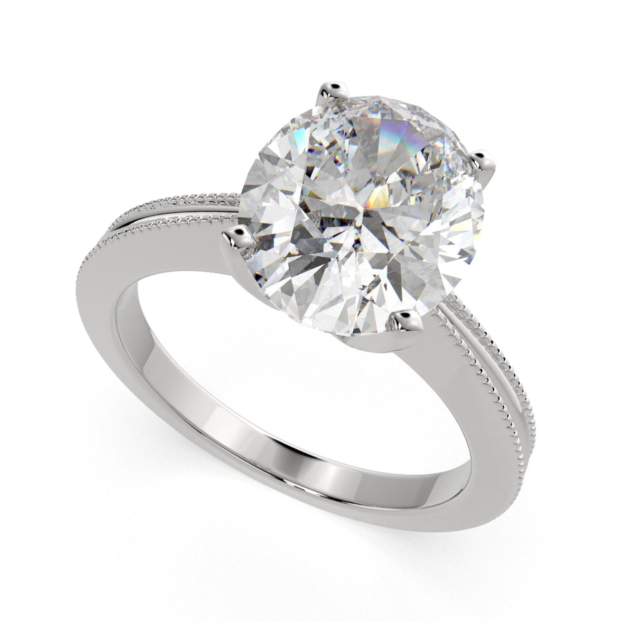 Camilla 3 Carat Oval Cut Solitaire Engagement Ring