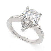 2 Carat VS1 D Lab Grown Diamond Solitaire Pear Ring