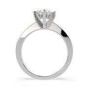 2 Carat VS1 D Lab Grown Diamond Solitaire Round Ring