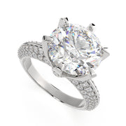 1.75 Carat VS1 D Lab Grown Diamond Pave Round Ring