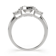 2.5 Carat VS1 D Lab Grown Diamond Trilogy Emerald Ring
