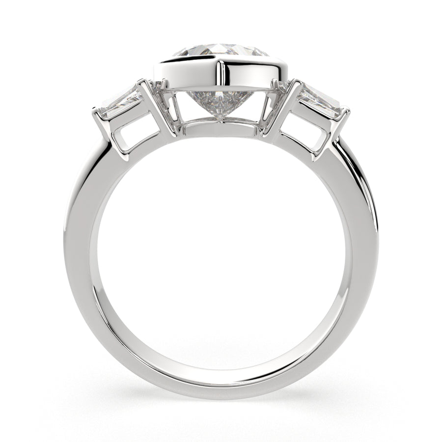 Emilia 3.5 Carat Heart Cut Trilogy 3 Stone Engagement Ring