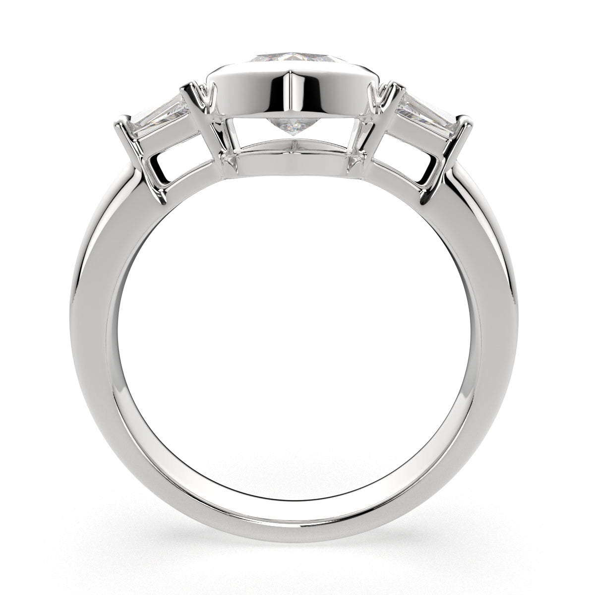 4.5 Carat VS1 D Lab Grown Diamond Trilogy Marquise Ring
