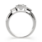 4.5 Carat VS1 D Lab Grown Diamond Trilogy Radiant Ring