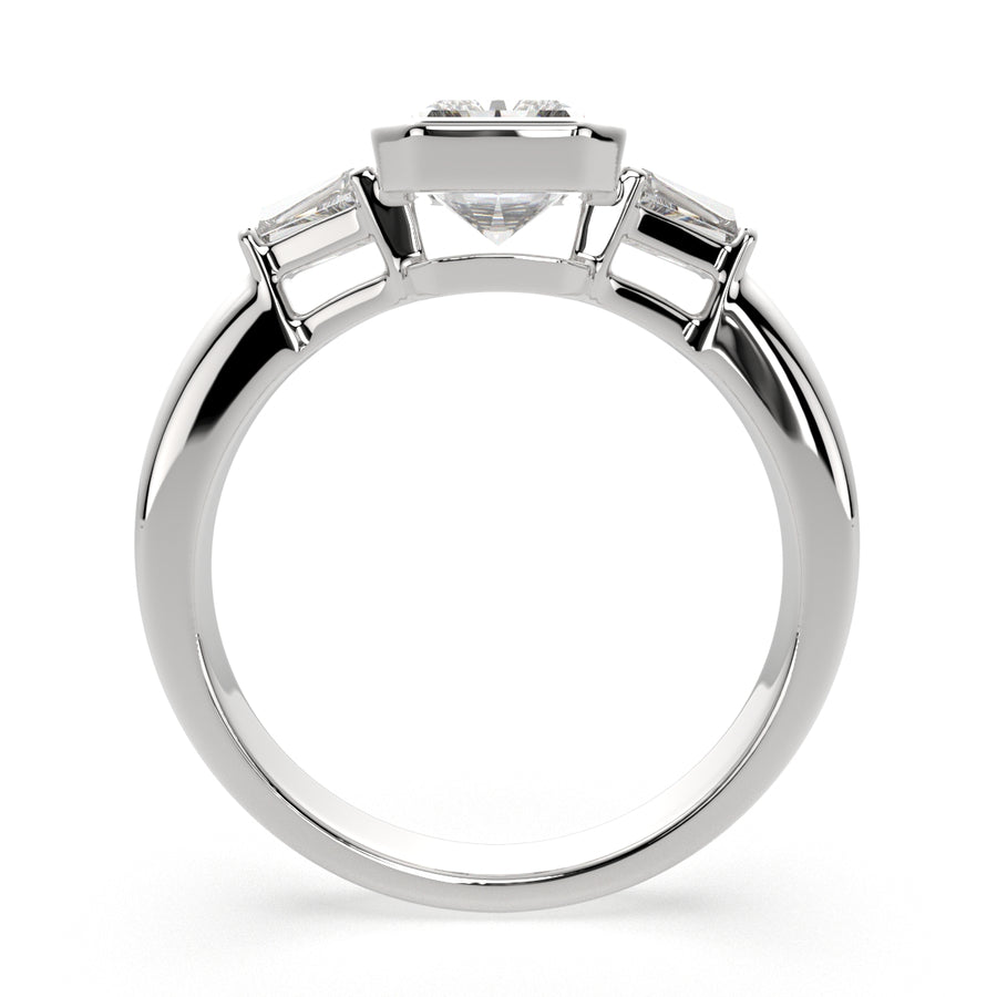 Emilia 1.5 Carat Radiant Cut Trilogy 3 Stone Engagement Ring