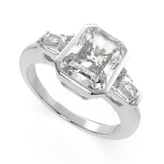 4.5 Carat VS1 D Lab Grown Diamond Trilogy Radiant Ring